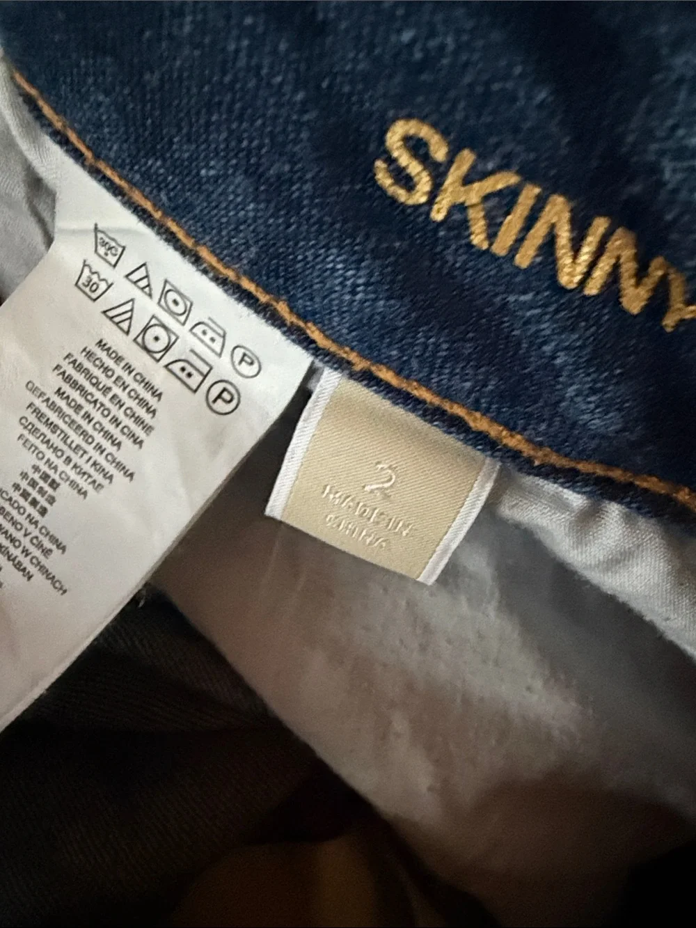 Michael Kors Navy Skinny Zip-Pocket Jeans